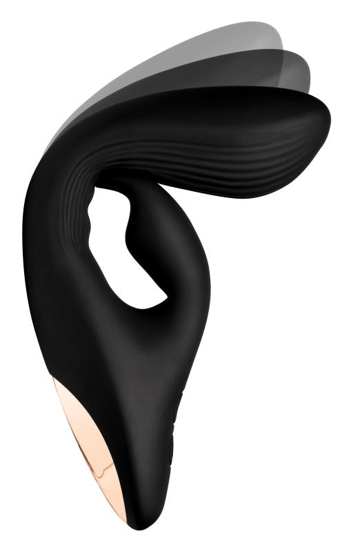 This multifunctional vibrator is a fabulous addition to any ... Wonder Vibes - Bendable Rabbit - Black photo-2