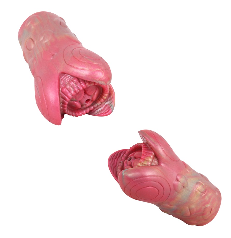Material: Liquid silicone
Size: 7*15.5cm
Net weight: 656.5g FAAK - Sandworm Masturbator - Pink photo-11