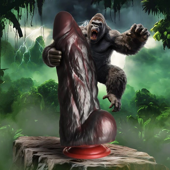 Dive into your wildest fantasies with the King Kong Dildo! T... Creature Cocks - King Kong Dildo - Black/Red photo-7