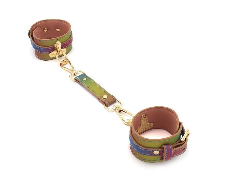 These gorgeous rainbow coloured handcuffs are a must have fo... Kiotos - Hand Cuffs - Rainbow photo-3