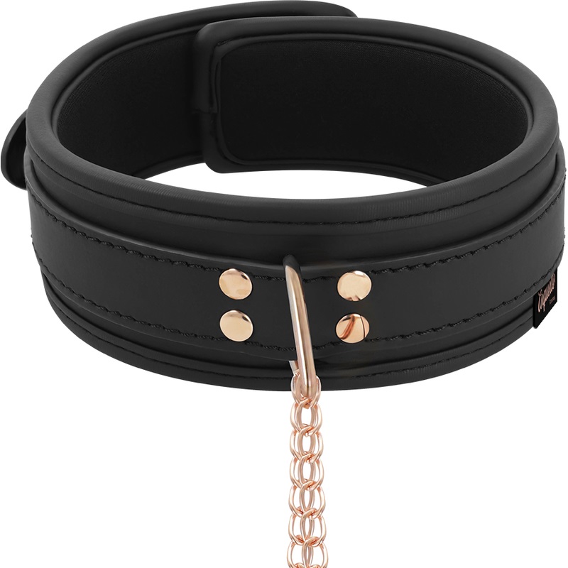 COQUETTE CHIC DESIRE FANTASY vegan leather necklace with nip... Coquette - Chic Desire Collar w Nipples Clamps - Black photo-4