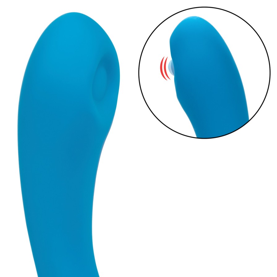 The Silicone Remote Pulsing Pleaser is the intimately curved... CEN - Remote G-Spot Pulsing Pleaser - Blue photo-4