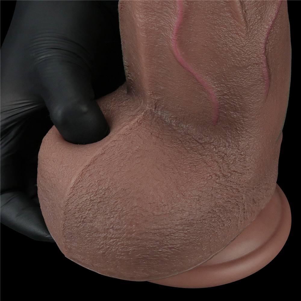 Built to deliver the most lifelike satisfaction, Love Toy Du... Lovetoy - 12" XXL Dual Layered Cock - Brown photo-4