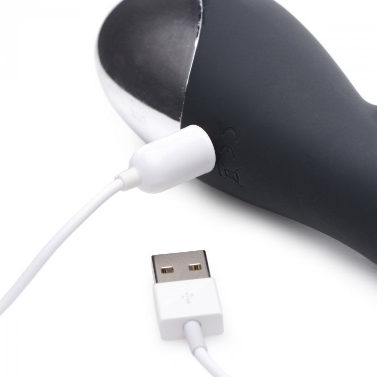 Get ready for 5-Star Come Hither treatment! This intense rab... Inmi - 7X Suction Come-Hither Rabbit - Black photo-6