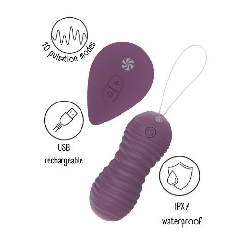 Era vibrating balls have 10 vibrating pulsation modes. The s... Lola Games - Take It Easy Era Pulsating Vibro Egg - Purple photo-3