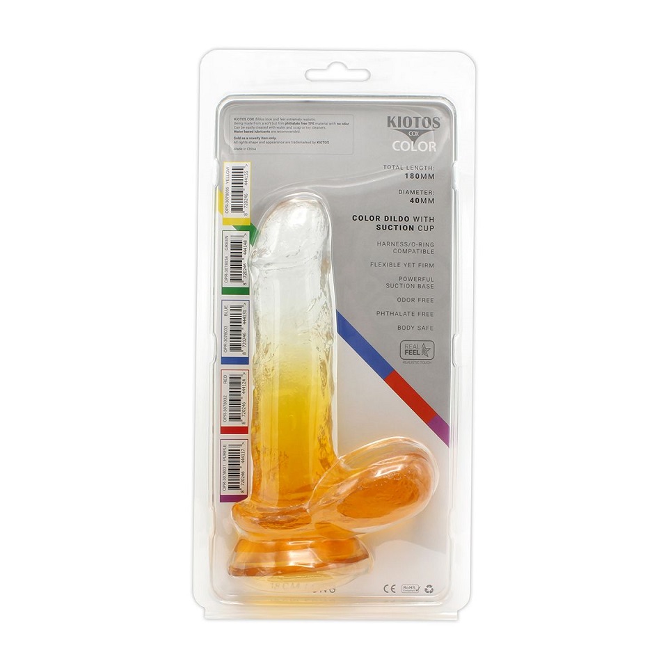 This special transparent dildo has an amazing color mix and ... Kiotos - Realistic Dildo 07 - Yellow photo-10