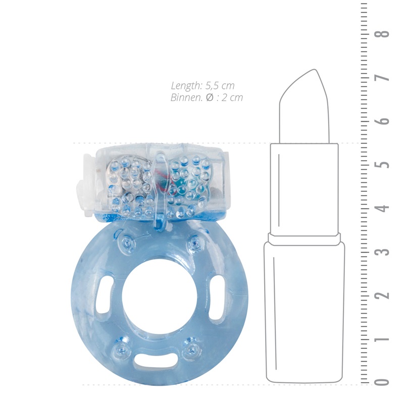 Spoil yourself and your partner with this wonderful vibratin... Easytoys - Studded Vibro Ring - Blue photo-4