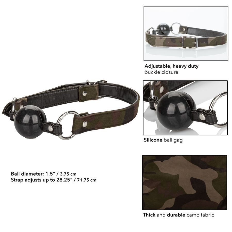 Materials Silicone, Cotton, Polyureth... CEN - Colt Camo Ball Gag - Khaki photo-3