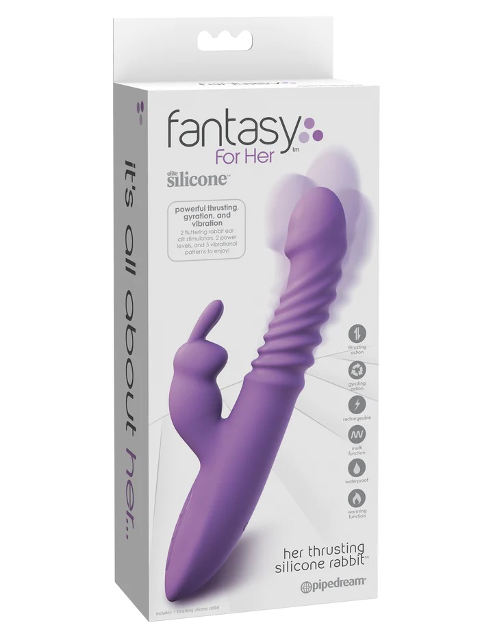 She finally found a toy that checked all her boxes vibration... Pipedream - Her Thrusting Rabbit - Purple photo-5
