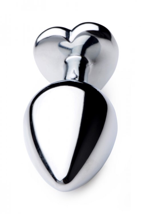 Decorate your derriere with this Dark Heart Anal Plug! The m... Booty Sparks - Heart Gem Anal Plug M-size - Black photo-6