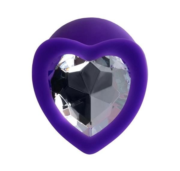 Romantic toy with a heart is a true declaration of love! Thi... ToDo - Diamond Heart Anal Plug M - Purple photo-4