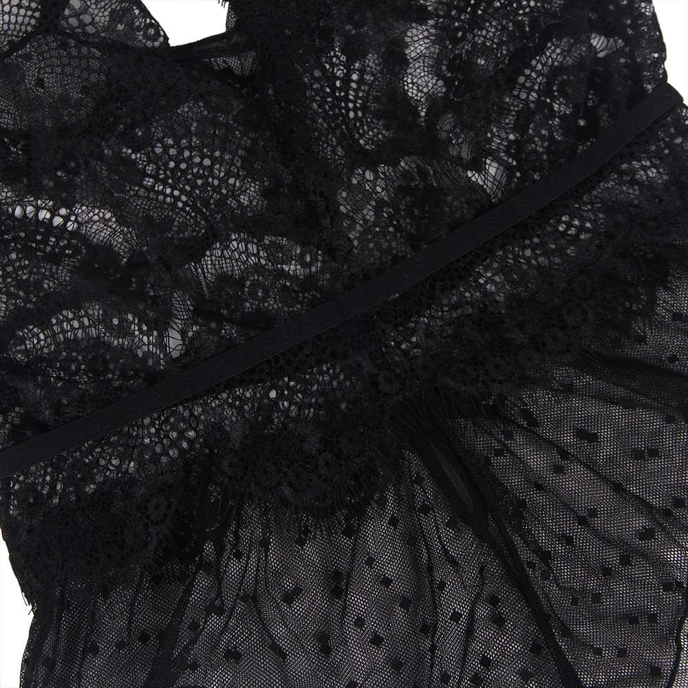Introducing the new and exciting lingerie collection from oh... Ohyeah - Lace Floral Sheer Teddy - Black - 3XL photo-11