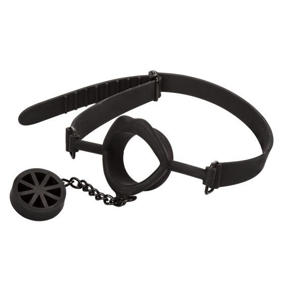 CalExotics Scandal Silicone Stopper Gag is the ideal gag for... CEN - Scandal Silicone Stopper Gag - Black photo-2