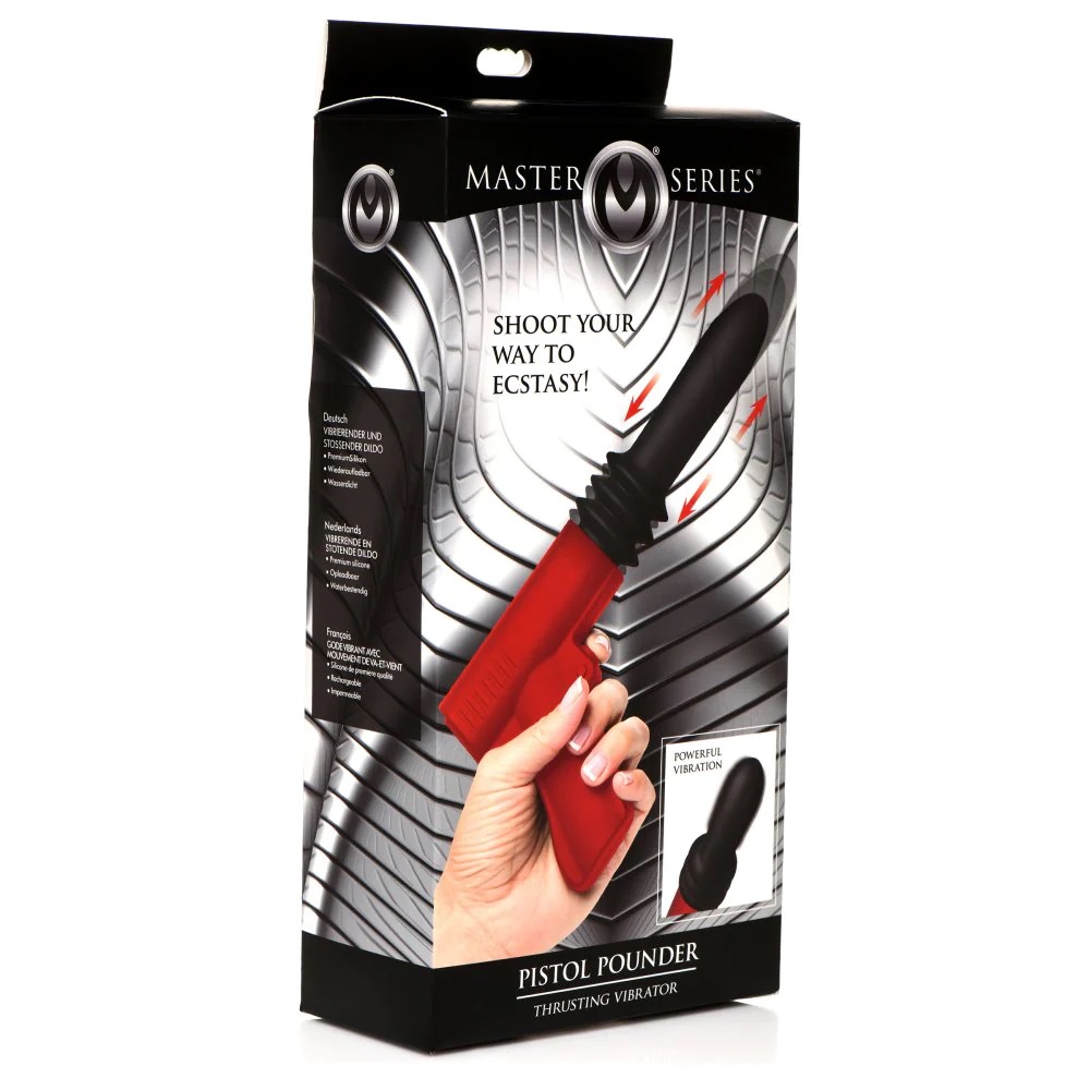 Give yourself some serious pounding with this Pistola Pounde... Master Series - Thrusting Pistola Vibrator photo-6