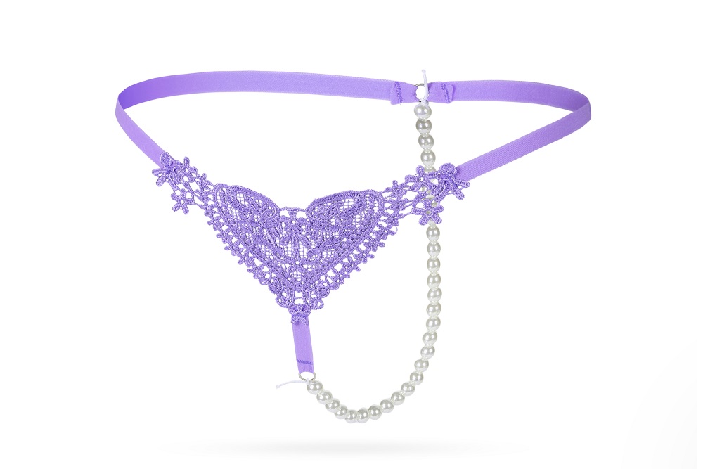 SB - Thong w Pearls 162 - Purple photo-8