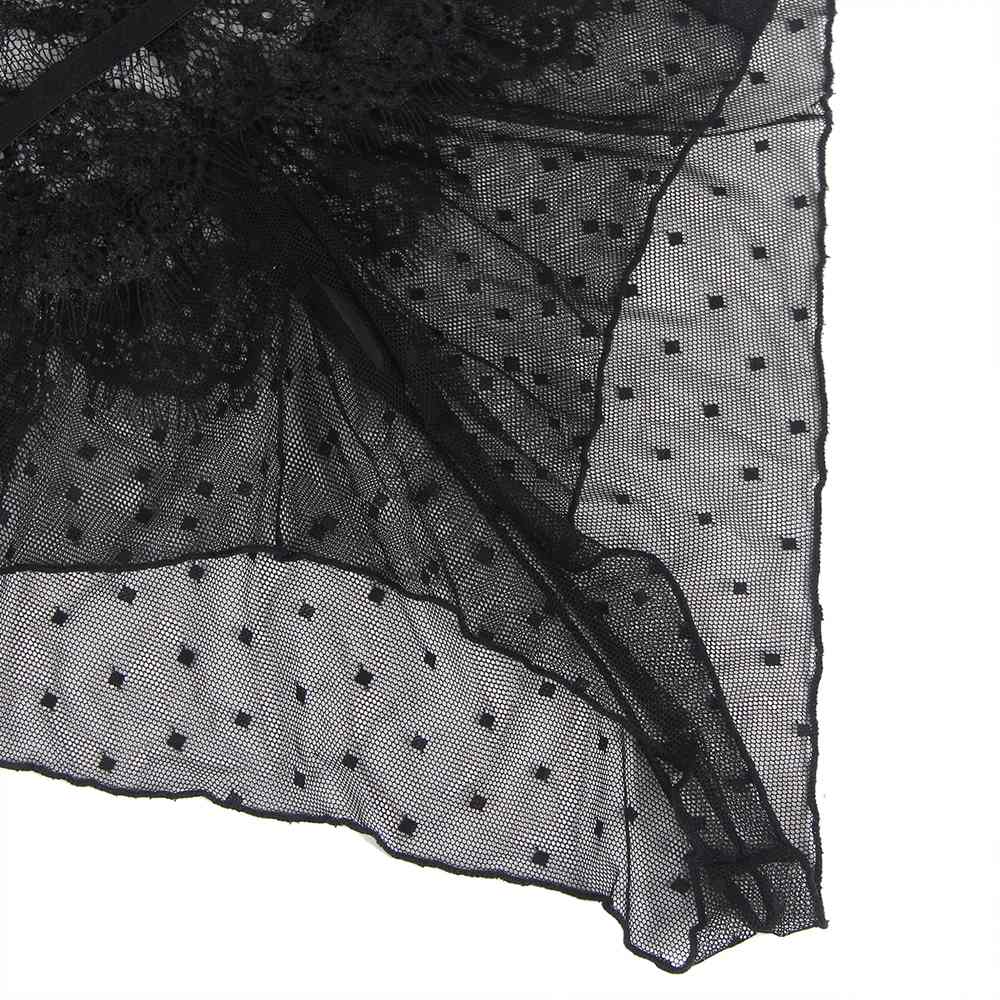 Introducing the new and exciting lingerie collection from oh... Ohyeah - Lace Floral Sheer Teddy - Black - 3XL photo-9