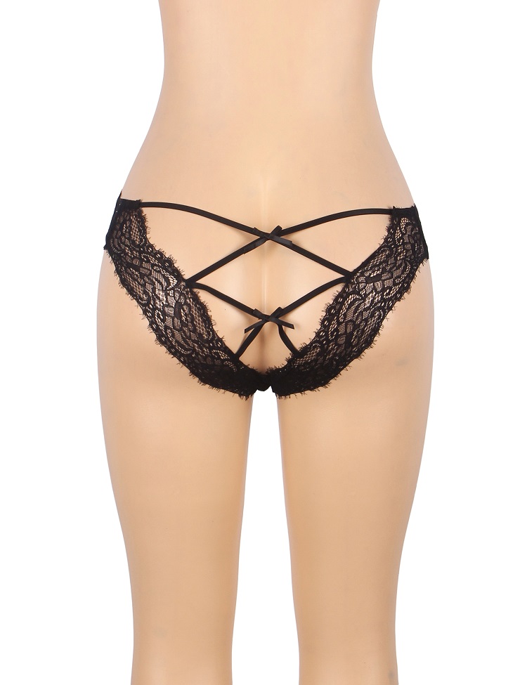 High quality sexy floral lace panty with open back
Material... Ohyeah - Floral Lace Panty - Black - 5XL photo-5