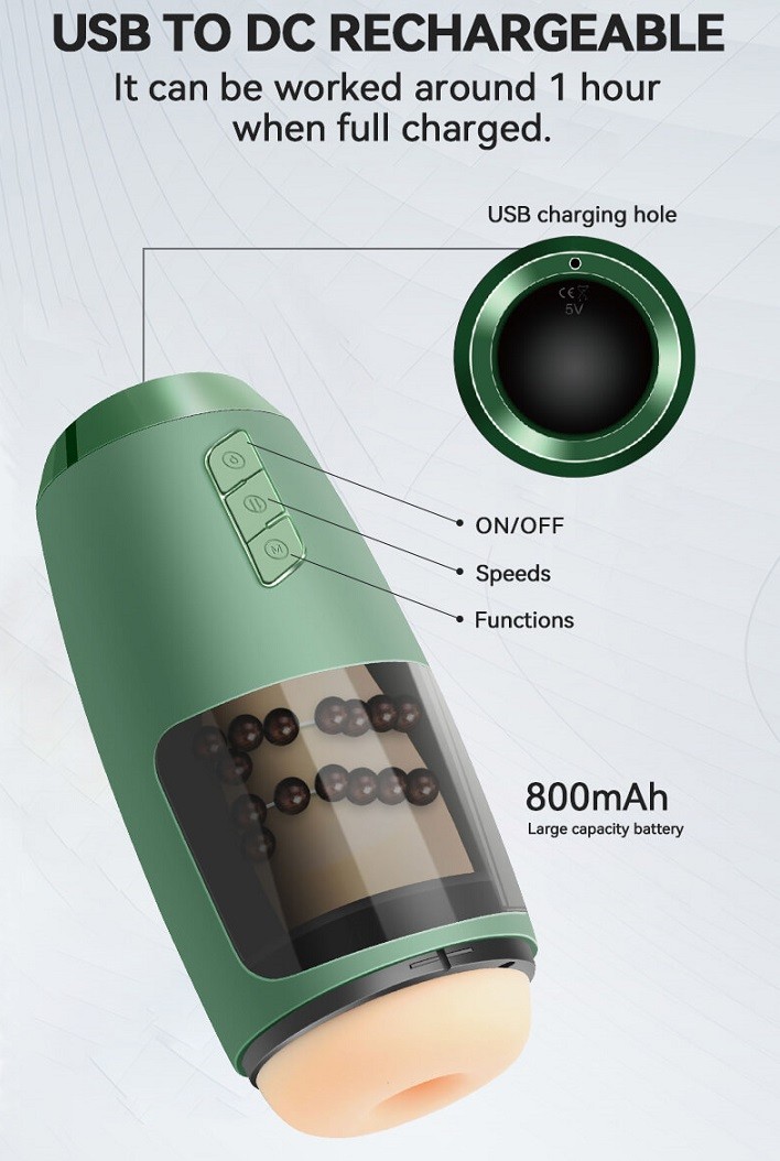 Rolling Pleasure Rechargeable male masturbator
The modern m... Akposh - Passion Storm Rolling Masturbator - Green photo-5