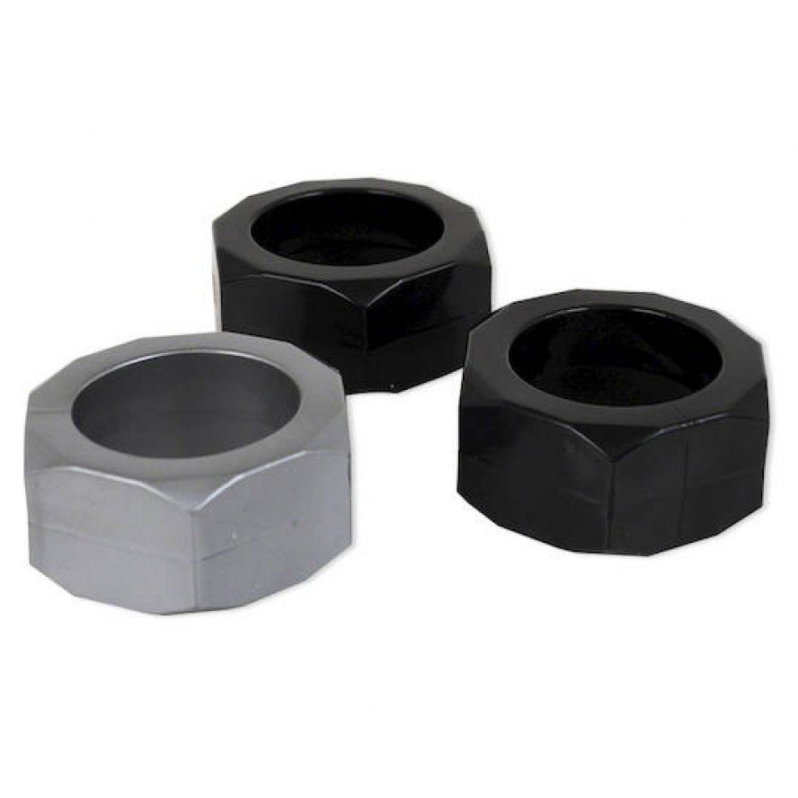 This set of stretch to fit cock rings work great as cock rin... TOF - 3 Piece Cock Nuts photo-6