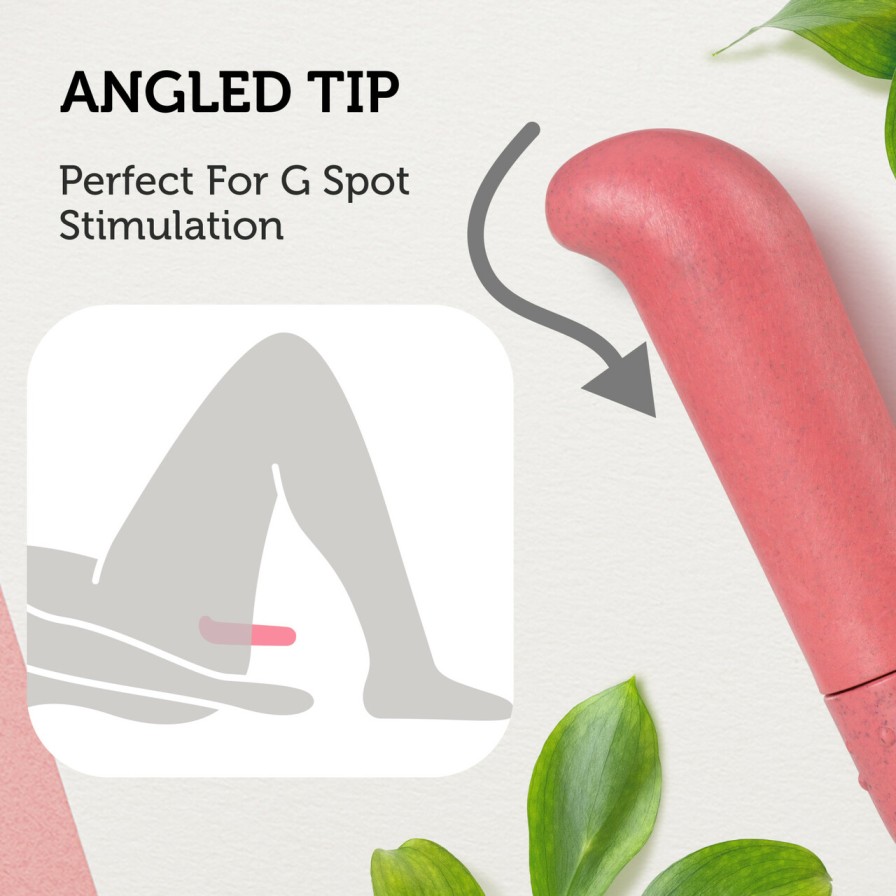 This pleasure-packed vibe is crafted from Biofeel, a starch-... Gaia - Eco G-Spot Vibe - Coral photo-3