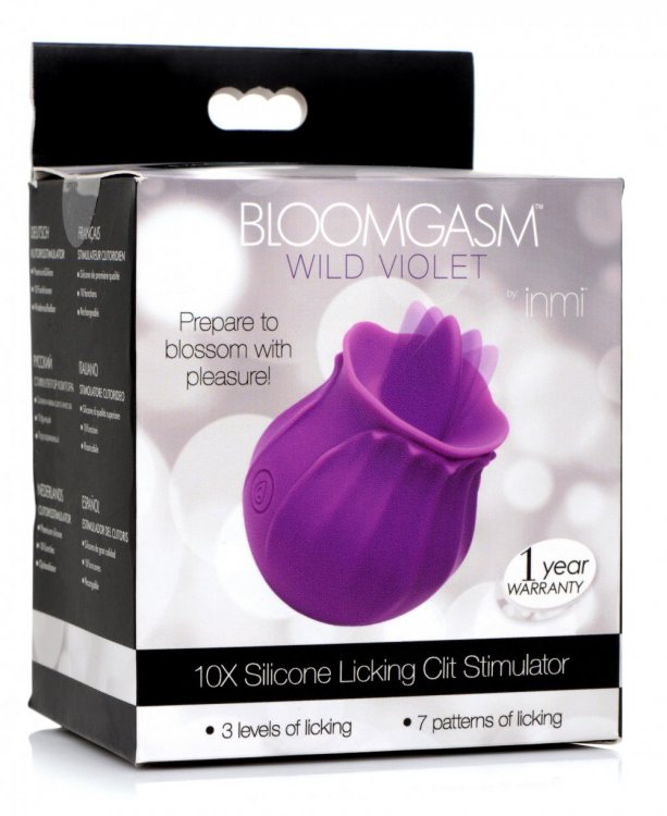 Prepare to blossom with pleasure with this violet-shaped Blo... Inmi - Bloomgasm Wild Licking Stimulator - Purple photo-8
