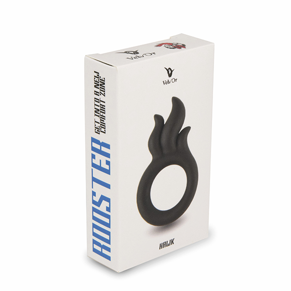 ROOSTER HAWK is a durable, hard silicone, cock ring with a f... Velv'Or - Rooster Hawk Ring - Black photo-7