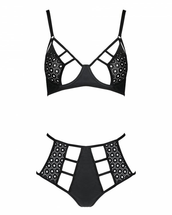 Tamaris set is a set consisting of bra and thong with a high... Passion - Tamaris Set - Black - S/M photo-5