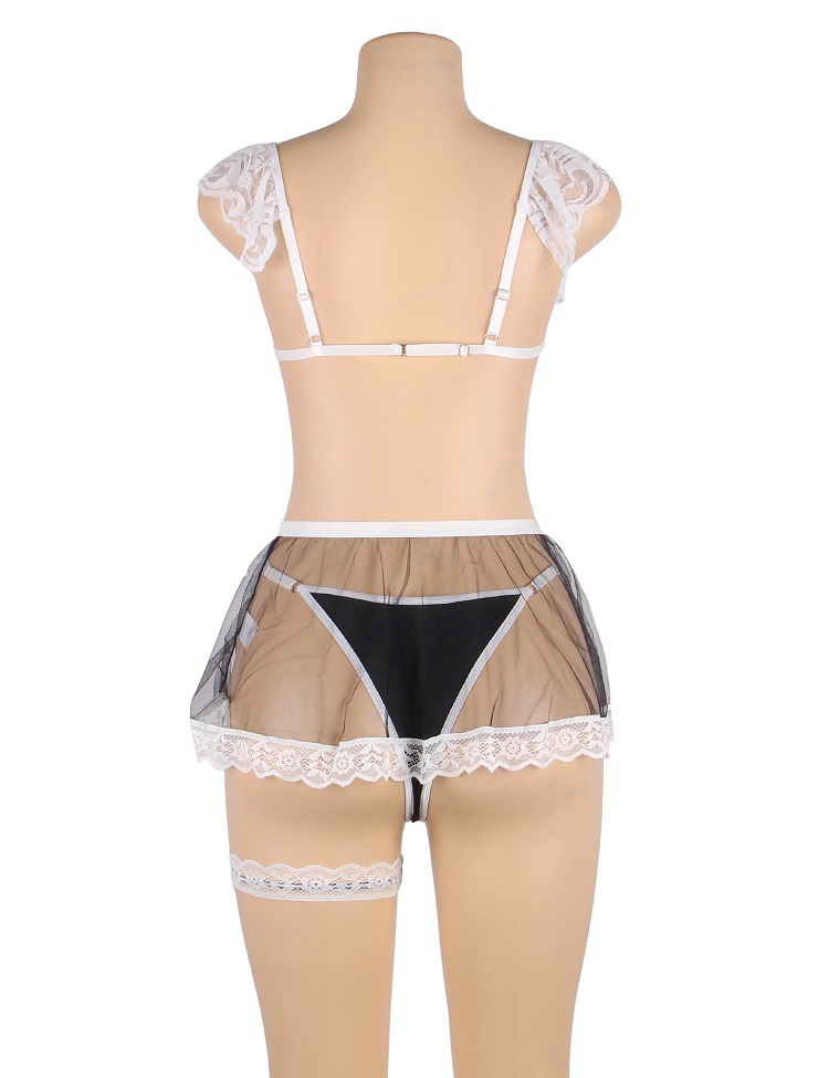 4 pcs sexy lace maid costume
Material &nbs... Ohyeah - Lace Maid Costume - Black - 3XL photo-6