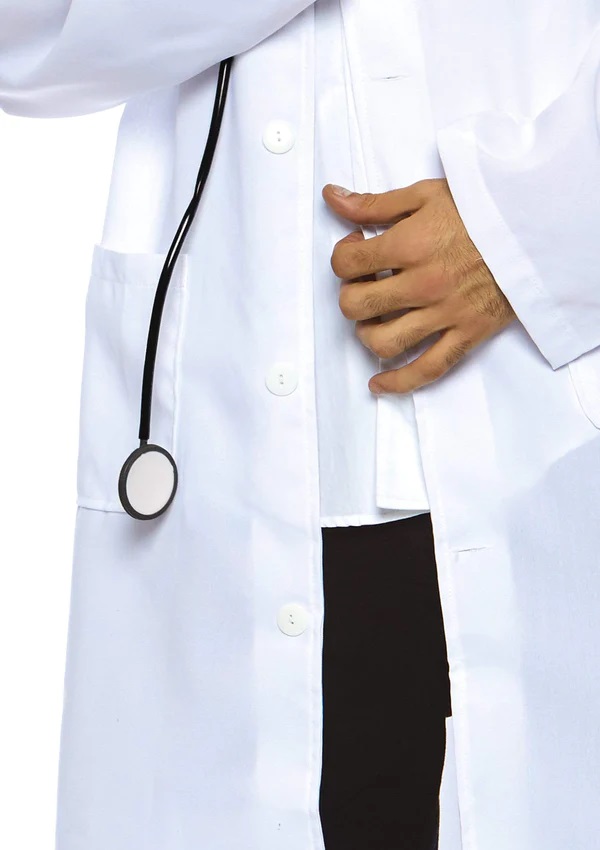 You’re sure to make hearts race when you suit up in the Leg ... Leg Avenue - Dr. Phil Good Doctor Costume 2pcs - White photo-4