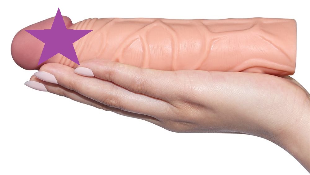 Super-realistic penis extension sleeve for an increase of 1 ... Lovetoy - X-Tender Penis Sleeve 6.8" - Flesh photo-2