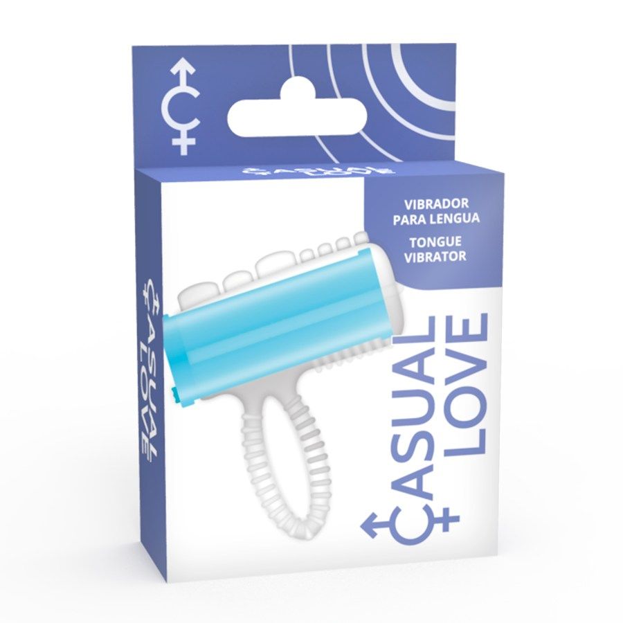 It is a fabulous vibrator that you can place both on the fin... Casual Love - Tongue Vibro Ring - Blue photo-2