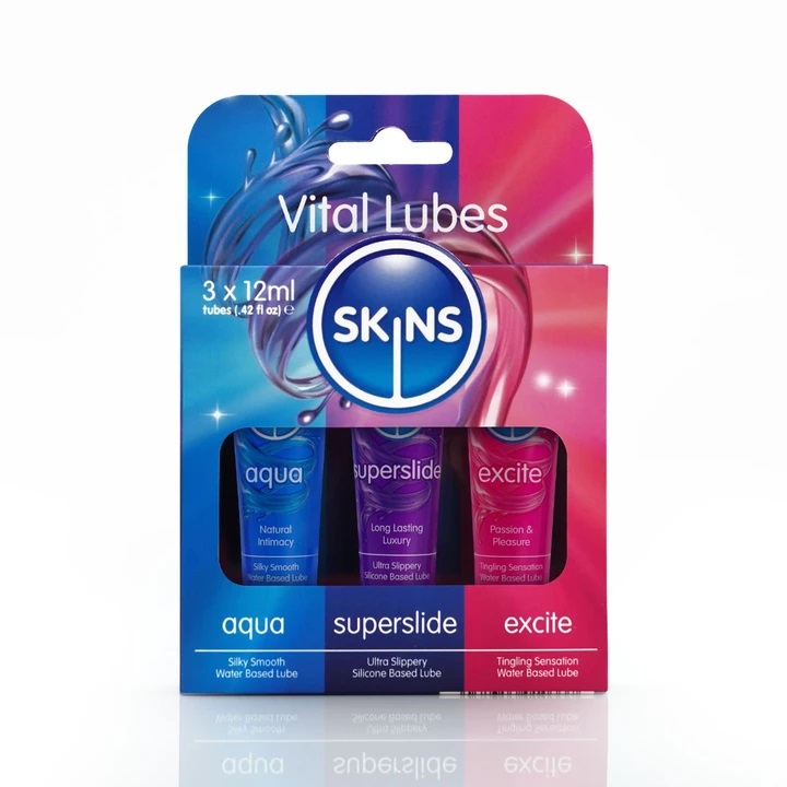 Foreplay is crucial for a great experience, and it gets even... Skins - Vital Lubes - 3x12ml photo-6