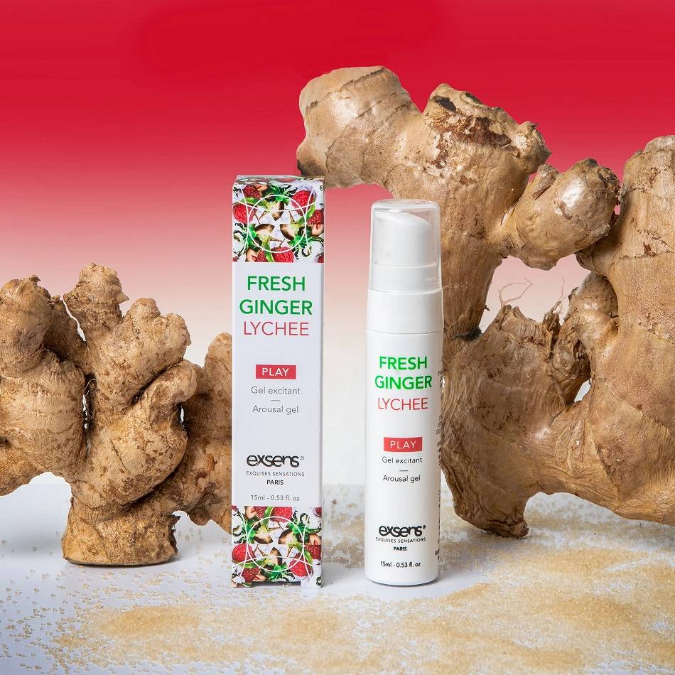 Delightfully surprising sensation paired with delicious flav... Exsens - Ginger Litchi Cooling Arousal Gel - 15ml photo-2
