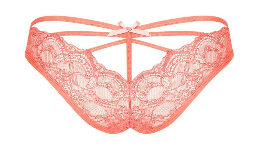 Do you have an appetite for... a little bit of amazing pleas... Obsessive - Frivolla Panties - Coral - S/M photo-8