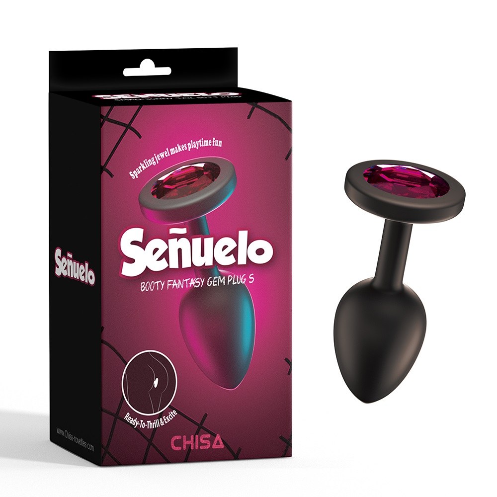 Anal Play and Training, Phthalates Free, Tapered Easy Entry ... Chisa - Booty Fantasy Gem Plug S - Black photo-5