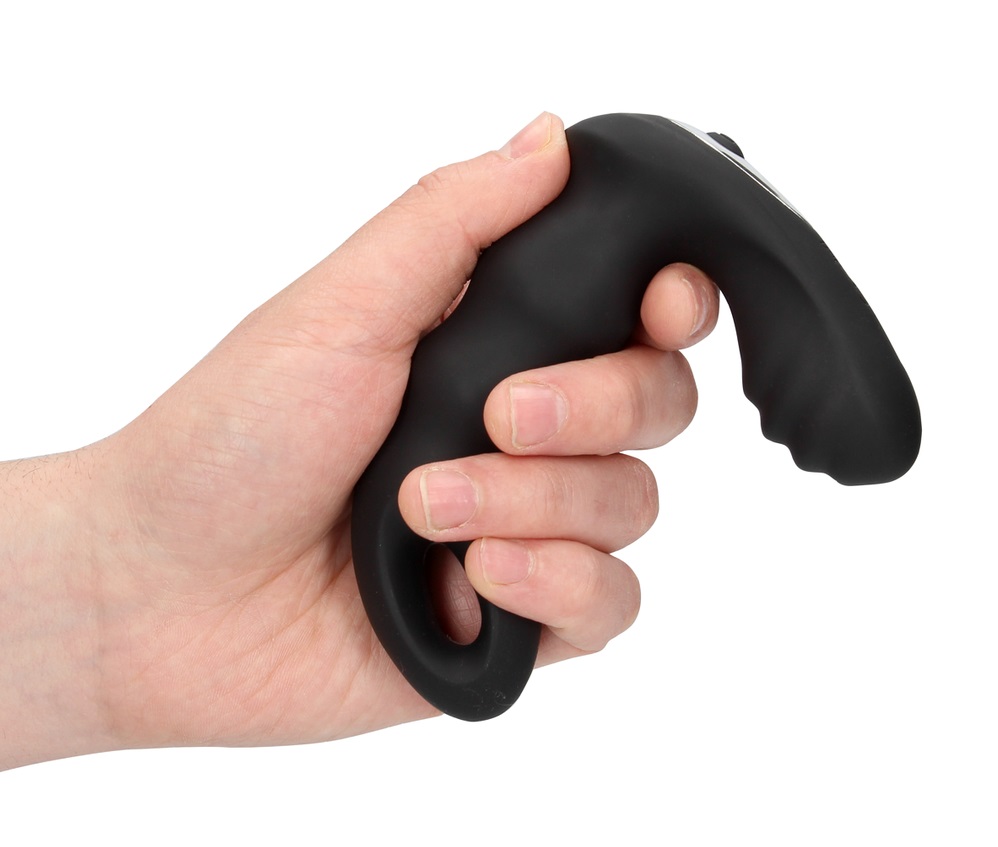 Reach new heights with the Beaded Vibrating Prostate Massage... Ouch - Beaded Prostate Massager - Black photo-2