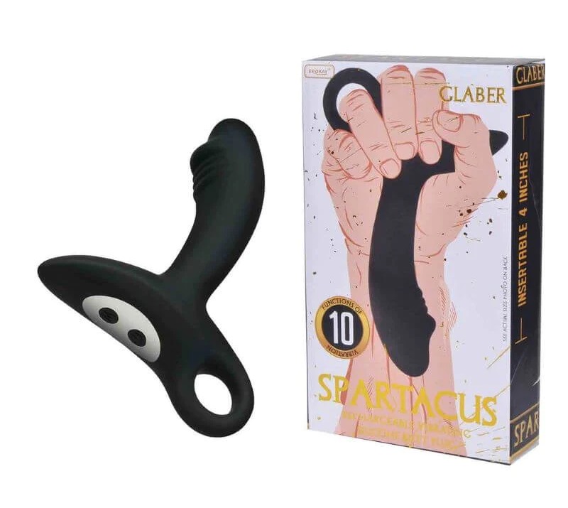 10 mode Vibrating
Rechargeable 100% Li Battery with Seik... Erokay - Spartacus Glabel Anal Vibe - Black photo-5