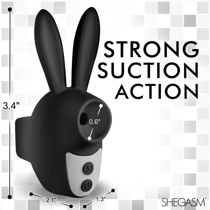 This Sucky Bunny Clit Stimulator is the cutest addition to y... Inmi - Shegasm Sucky Bunny Clit Stimulator - Black photo-7