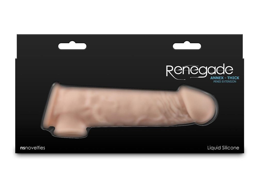 For those who desire a more intense experience, the Renegade... NS Novelties - Annex Thick Cock Sleeve - Flesh photo-3