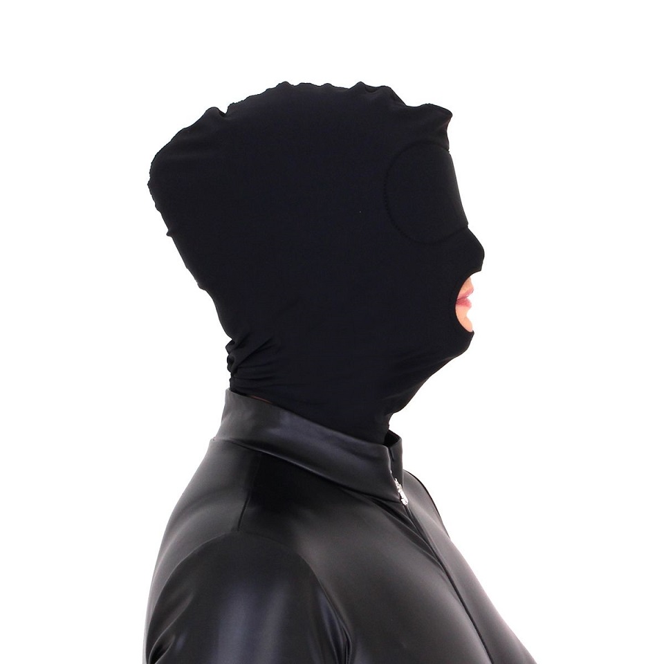 The comfortable mask has room for your mouth. The stretch fa... Kiotos - Spandex Open Mouth Hood - Black photo-7