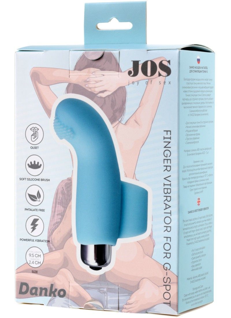 Thanks to its shape, this finger vibe will easily find the m... JOS - Danko Finger Vibrator - Blue photo-9
