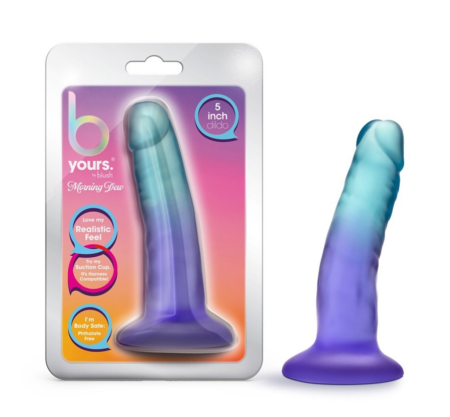 B Yours Morning Dew is a beautiful and realistic dildo with ... B Yours - Morning Dew Dildo 12.8cm - Blue photo-7