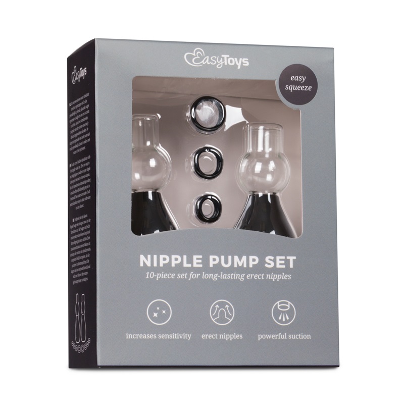 Treat yourself or your partner to a great stimulation of you... Easytoys - Nipple Sucker Set - Black photo-5