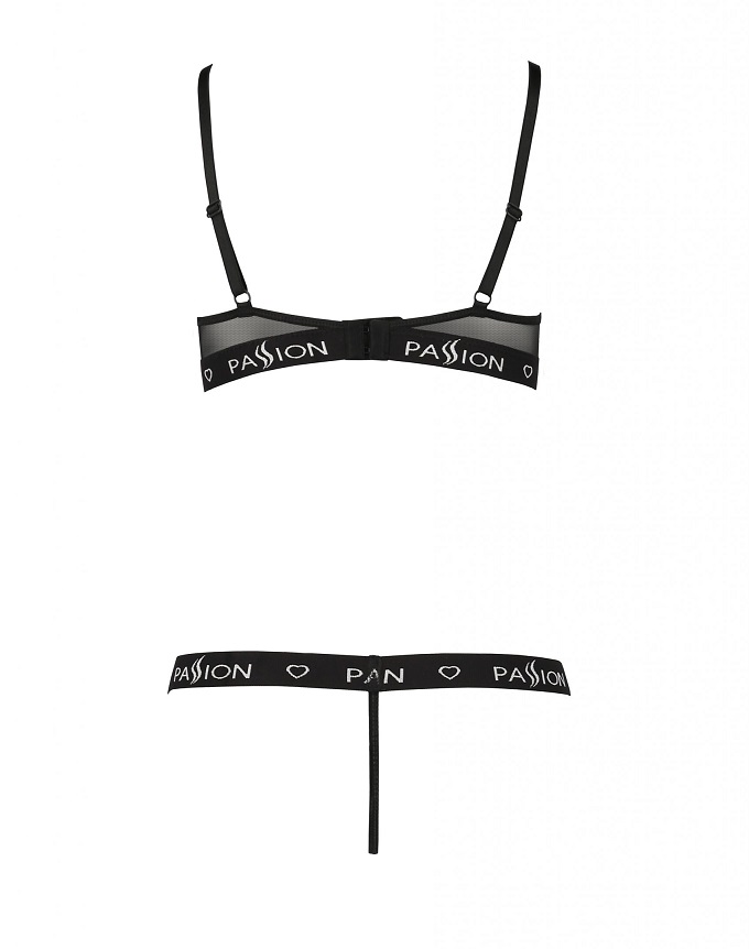 Kyouka is a bold set with an open bra, which will be perfect... Passion - Kyouka Set - Black - L/XL photo-4