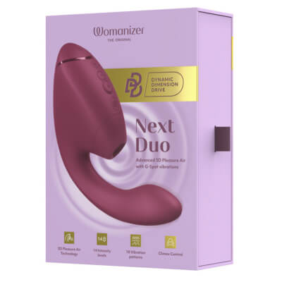 Womanizer Next Duo 将 Womanizer 独有慨 3D Pleasure Air 吸吮技术同... Womanizer - Next DUO 3D阴蒂吸啜及G点按摩器 - 暗粉 照片-18