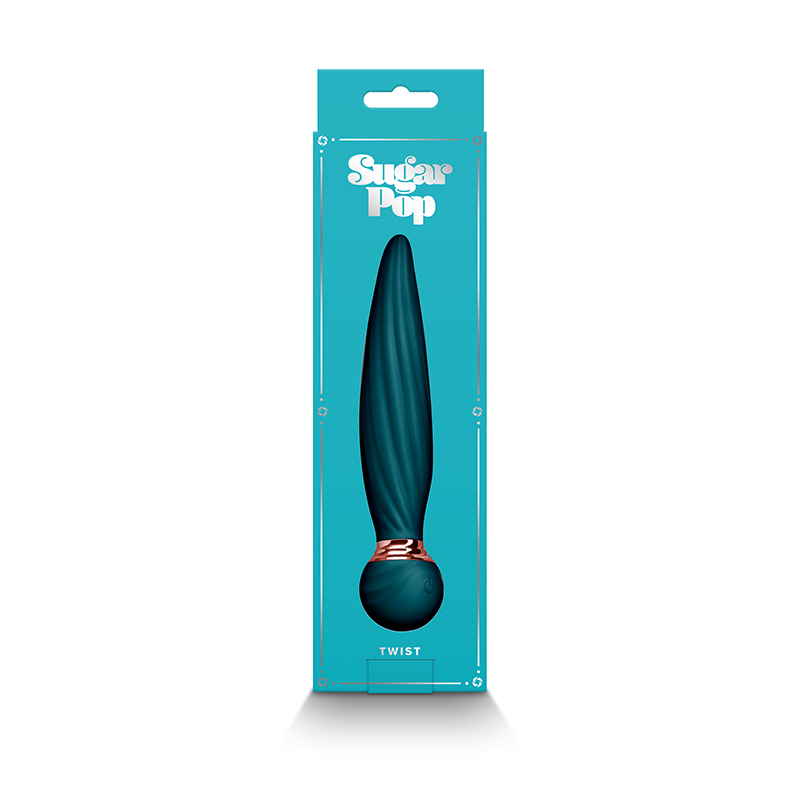 Sugar Pop's Twist features a gyrating shaft and rumbling... NS Novelties - Sugar Pop Twist Vibrator - Teal photo-4