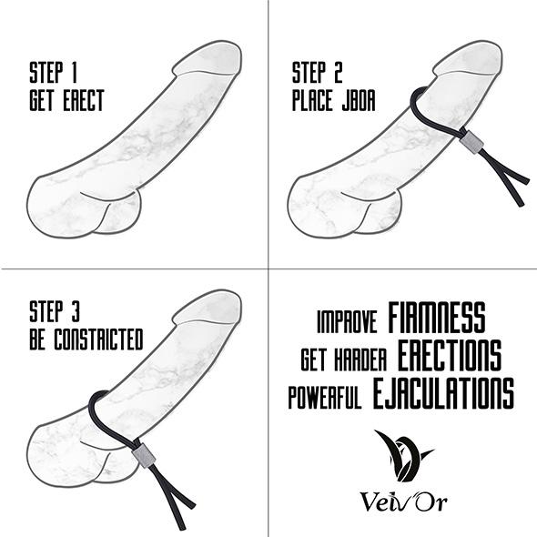 The JBoa by Velv’Or is a fully adjustable penis ring designe... Velv'Or - JBoa 303 Adjustable Cock Ring - Black photo-4
