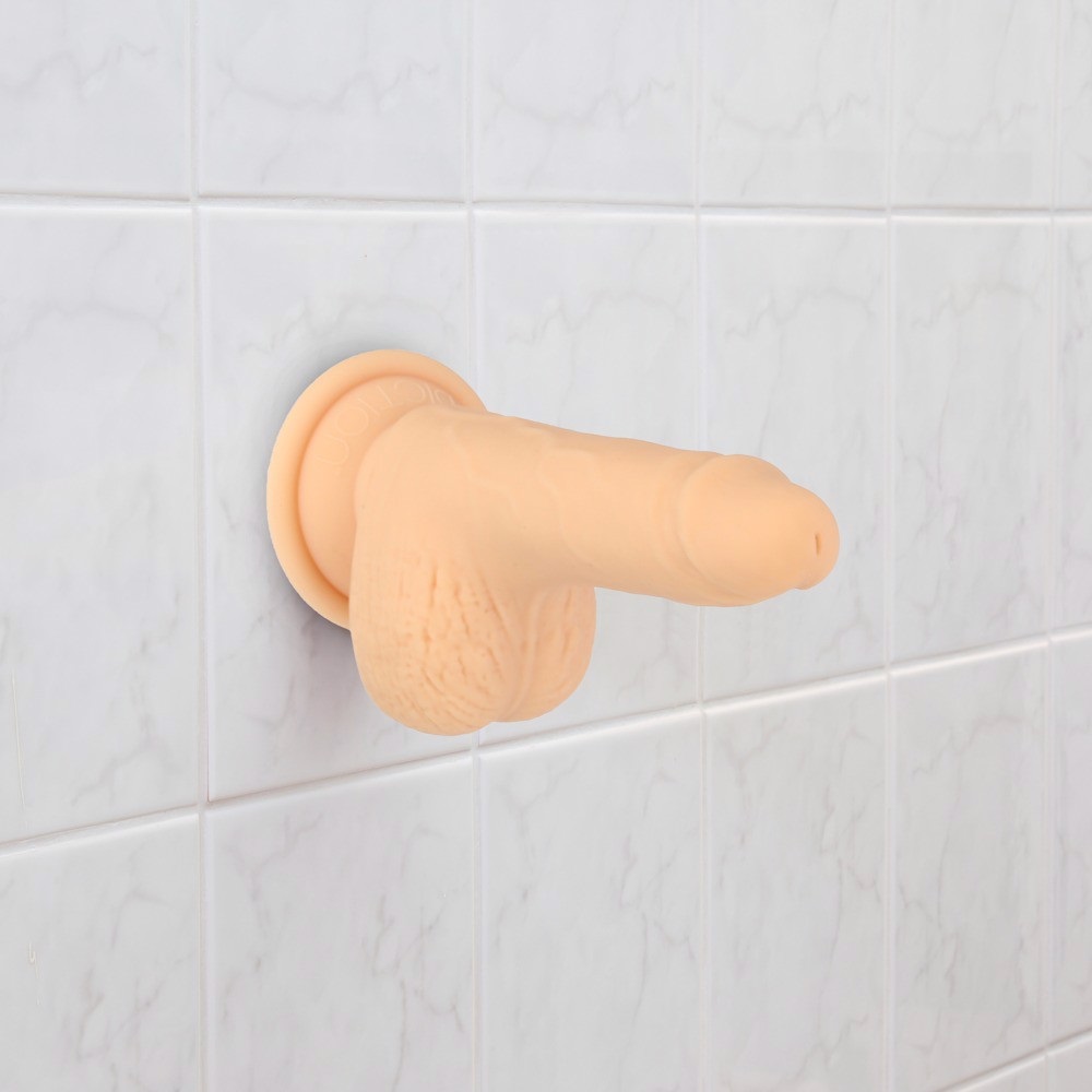 For realistic thrusting pleasure!
Flexible thrusting dildo 6... Naked Addiction - 6.5'' Thrusting Dong w/Remote - Flesh photo-6