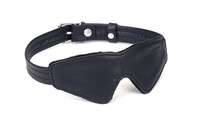 Eco-friendly material, composed of 50% recycled leather and ... Liebe Seele - Black Bond Leather Blindfold photo-2