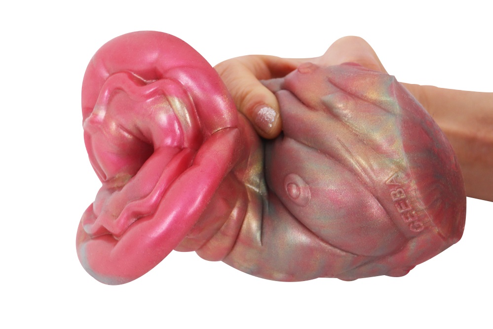 Material: Liquid silicone
Size: 9*15.5cm
Net weight: 606g FAAK - Giant Mouth Flower Masturbator - Pink photo-5